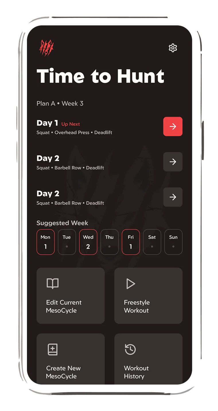 WolfSet on Android: the Home Hub — Time to Hunt, Day 1 up next