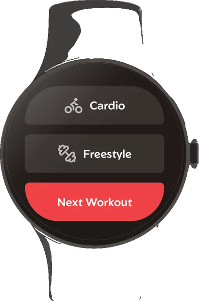 Watch: start a workout — Cardio, Freestyle or Next Workout